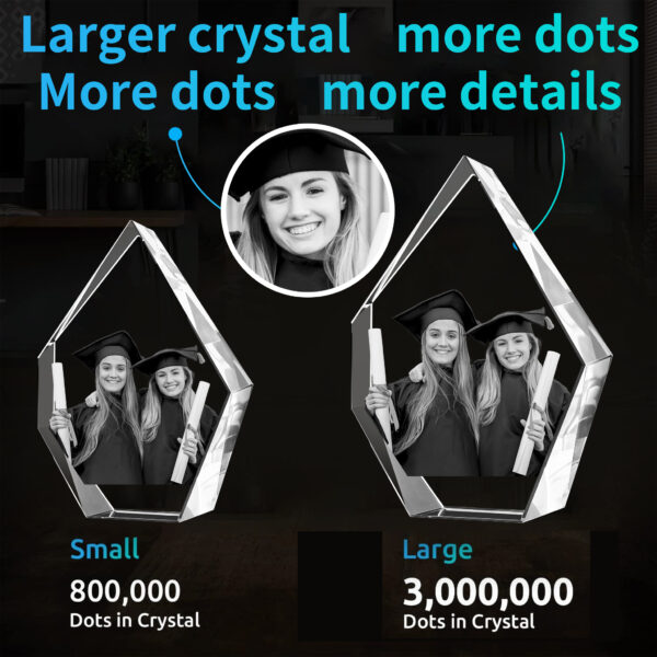 Personalized Valentine Crystal Gift - 3D Engraved Couples Photo  for Him and Her - Image 2