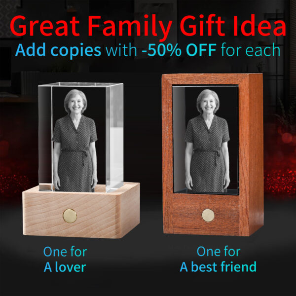 3D Laser Crystal Birthday Gift - Personalized Engraved Photo Keepsake for Kids,Friends,Grandparents and Birthstone Months - Image 4