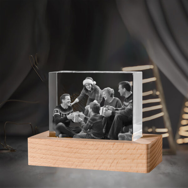 Custom 3D Laser Engraved Crystal Gift - Personalized Christmas Photo Keepsake for Family, Stocking Stuffers and Holiday Home Decor - Image 6