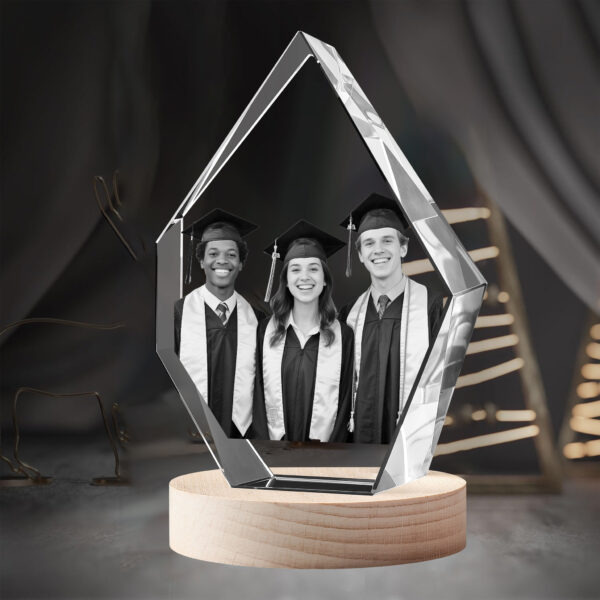 Personalized Valentine Crystal Gift - 3D Engraved Couples Photo  for Him and Her - Image 6