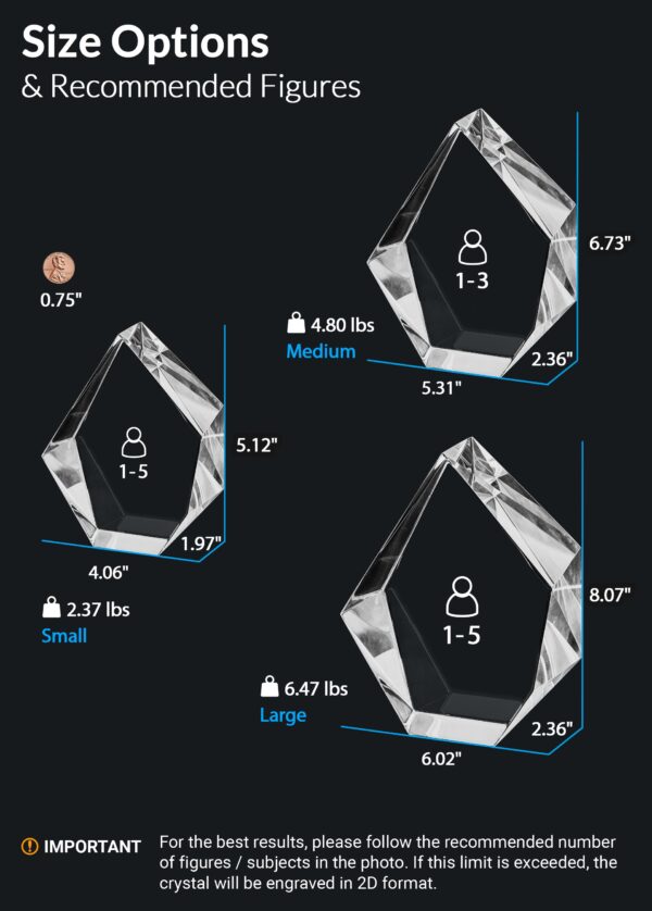Personalized Valentine Crystal Gift - 3D Engraved Couples Photo  for Him and Her - Image 7